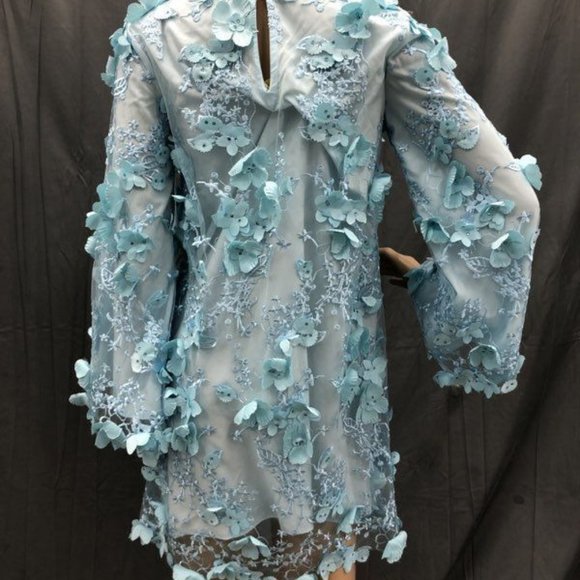 NWT Mestiza x Free People Flora Mini Dress in Aqua Blue size XS - Picture 6 of 8